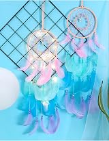 CBEI Handmade LED Dream Catcher Light Blue Wall Hanging Ornament view 4