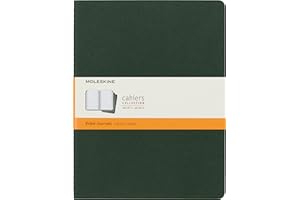 Moleskine Cahier Journal, Soft Cover, XL (7.5" x 9.5") Ruled/Lined, Myrtle Green, 120 Pages (Set of 3)