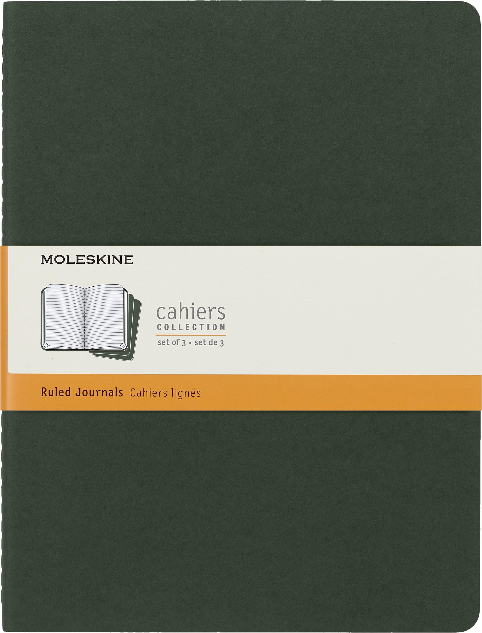 Moleskine Myrtle Green Extra Large Ruled Cahier Journal (set Of 3)