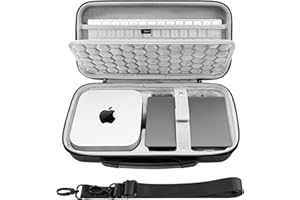 Geekria Desktop Computer Hard Travel Case, Compatible with Apple 2024 Mac mini M4 / Mac mini Pro, Fit for Magic Keyboard, Mou