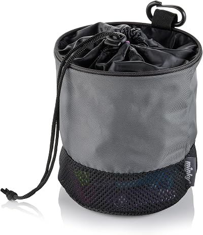 Minky Peg Bag Premium Drawstring Holds 160 Pegs Breathable Mesh Base Grey