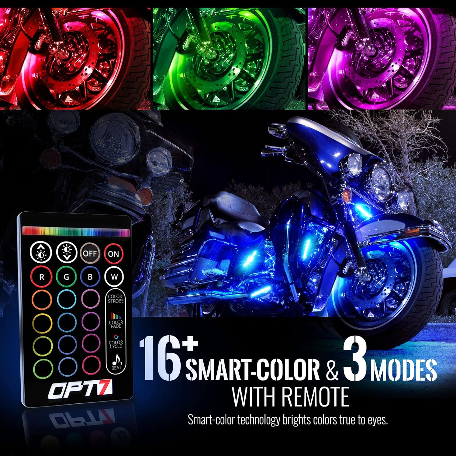 pics Multi Color Led Light Strips For Motorcycles han kjobenhavn