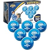 Anywhere Sports Weighted 16 oz Training Softballs - Hitting & Pitching for All Skill Levels - Improve Power and Mechanics with Weighted Softball Training Balls, 3.8” Diameter, Set of Six Balls