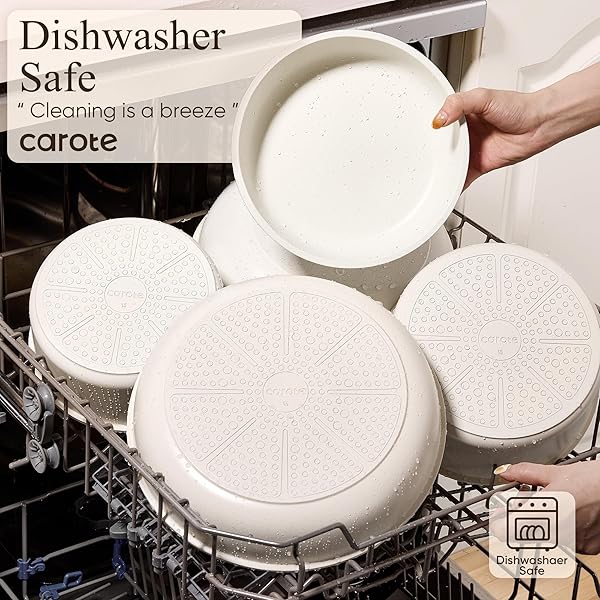 CAROTE 19PCS POTS AND PANS NON STICK, COOKWARE SETS DETACHABLE HANDLE, INDUCTION KITCHEN POTS AND PANS,NONSTICK COOKING SET, OVEN/DISHWASHER/FRIDGE SAFE, SPACE SAVING