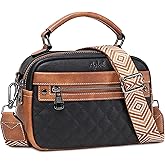 AGLOD Crossbody Bags for Women Vegan Leather Shoulder Handbags Small Cross Body Purses for Women Trendy with Wide Strap | Small, Trendy, with Wide Strap