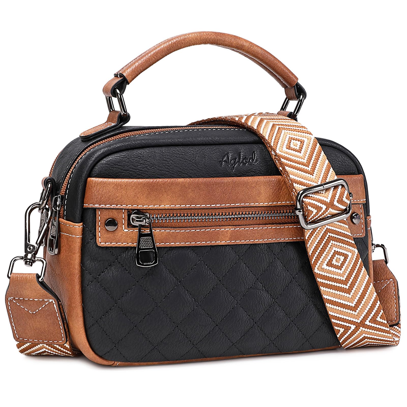 Photo 1 of AGLOD Crossbody Bags for Women Vegan Leather Shoulder Handbags Small Cross Body Purses for Women Trendy with Wide Strap
