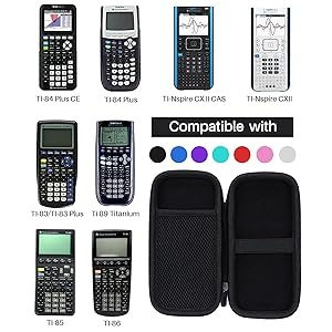 Case Compatible With Texas Instruments TI-Nspire CX II/TI Nspire CX/TI-NSPIRE CX-II T CAS/for TI-84 Plus/TI-83 Plus CE Color Graphing Calculator, Storage Holder-Pink (Box Only