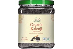 Jiva USDA Organic Raw Black Cumin Seed (Kalonji, Nigella Sativa) 1 Pound Jar