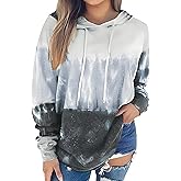 Women's Hoodies Long Sleeve Sweatshirts Drawstring Pullover Tops with Pocket Casual Loose Blouses Tunic