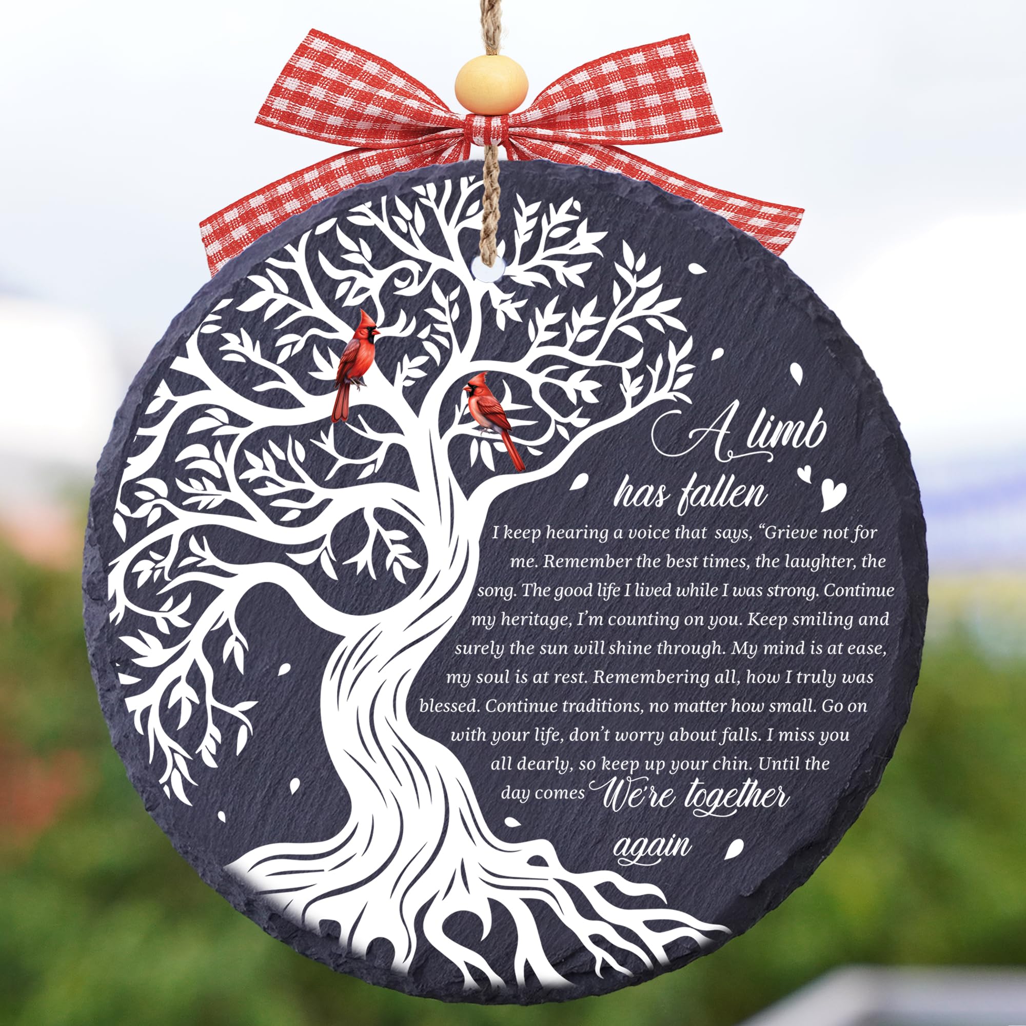 Photo 1 of 4" Memorial Christmas Ornament 2025, A Limb Has Fallen Stone Keepsake, Cardinal Gifts for Women, Sympathy Cards, Bereavement Gifts Loss Grandpa Grandma Mom Dad, Decorative Hanging Ornaments HOT8