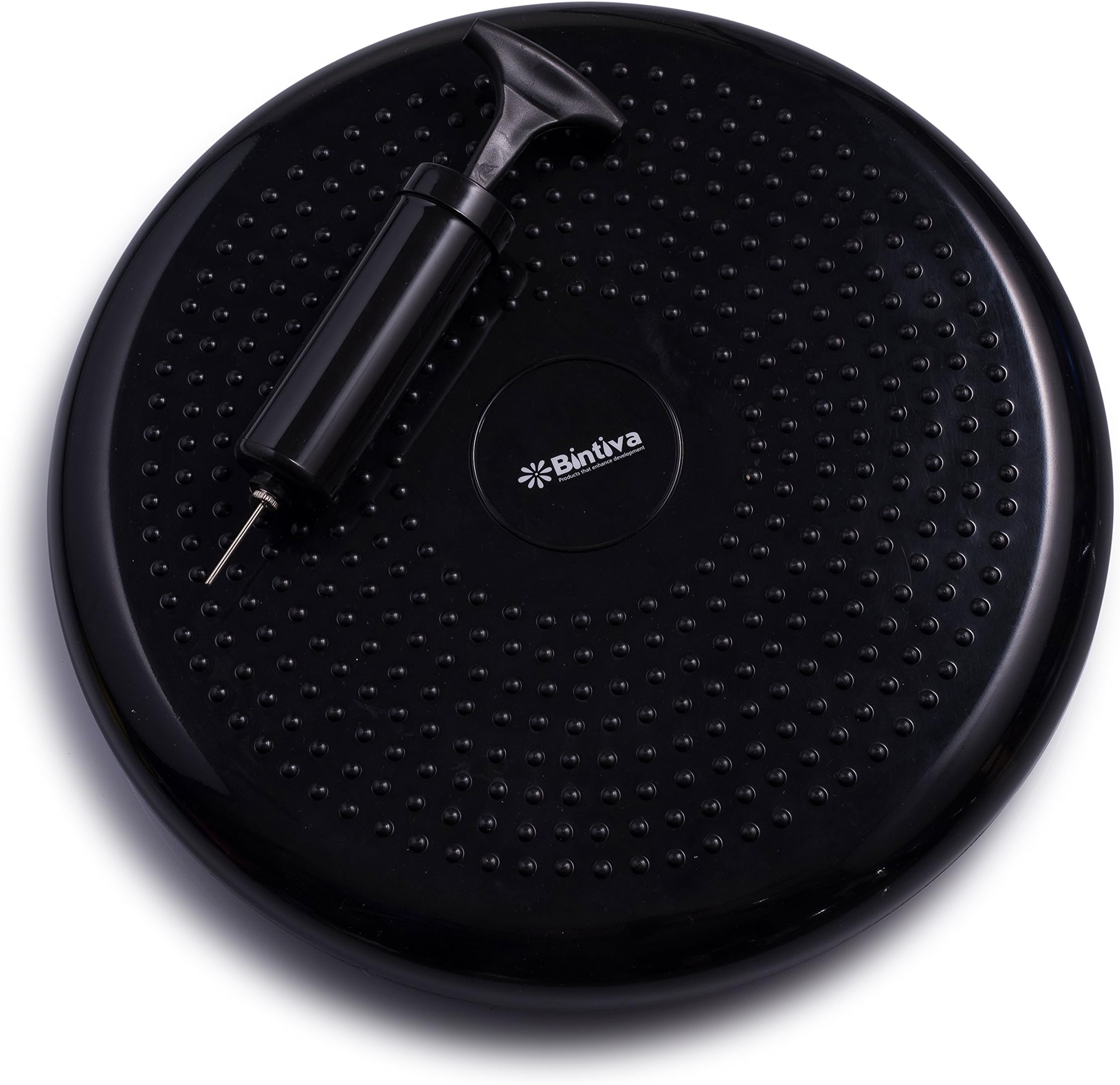 bintiva Inflated Stability Wobble Cushion, Including Free Pump/Exercise Fitness Core Balance Disc