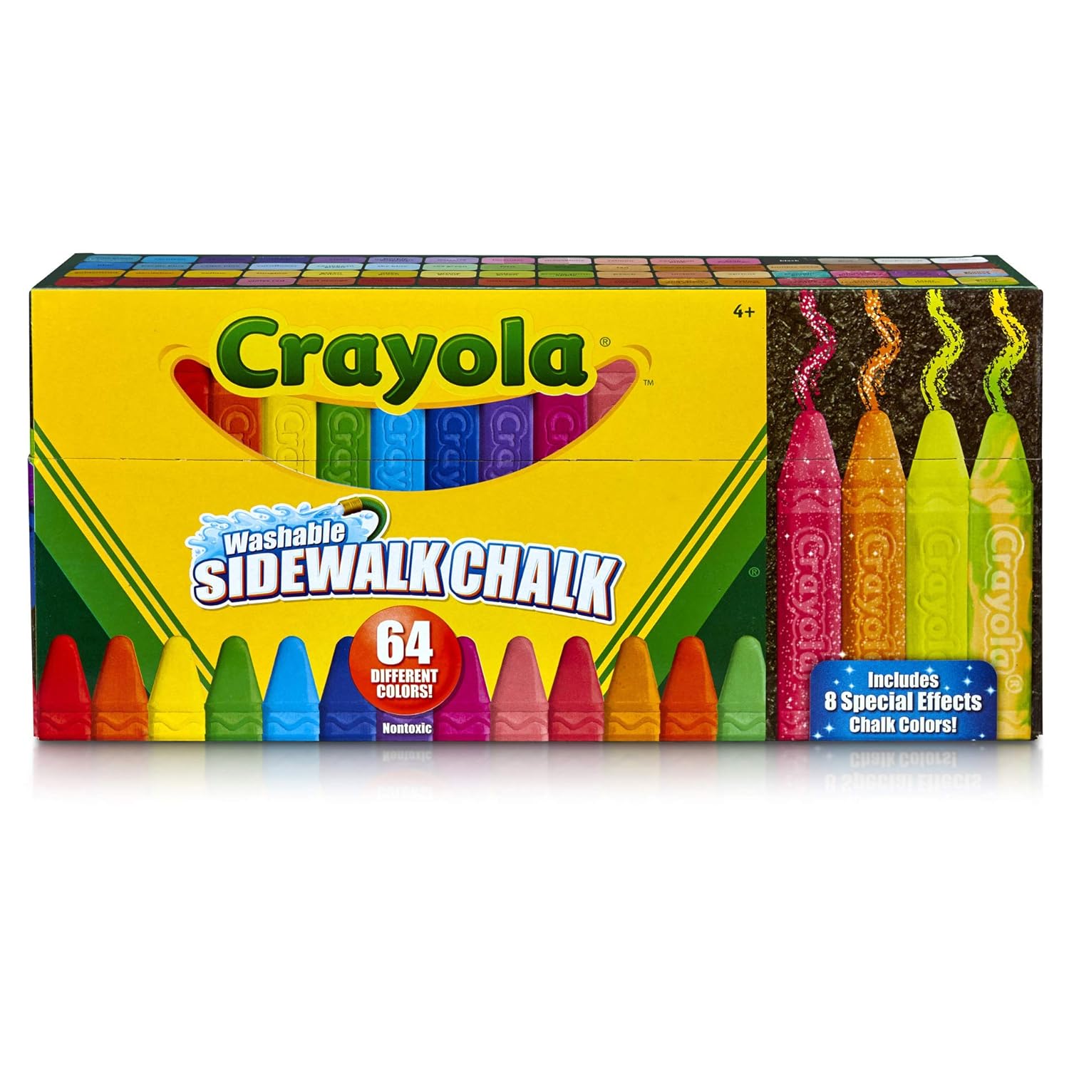 Crayola Sidewalk Chalk, Washable, Outdoor, Gifts for Kids, 64 Count