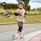 Zinc Two Wheeled Rider Kids Scooter Folding Light Up Wheels 3+ Ages view 6