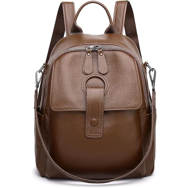Amazon.com: Wesccimo Genuine Leather Backpack Purse For  display picture 2