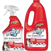 Resolve Pet Specialist Carpet Cleaner, Pet Stain and Odor Remover, Carpet Cleaner Spray, 32fl oz Spray &amp; 60fl oz Refill