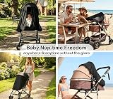 PewinGo Universal Stroller Sun Shade UPF50+ Zipper Breathable Double Layer view 7