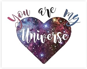 You Are My Universe 11x14 inches, Galaxy Decor, Quotes, Wall Quotes Nursery Quotes, Galaxy Wall Décor, Family Décor, Living Room Décor, Nursery Wall, Wedding Gift, Newlyweds Gift, Anniversay Gift
