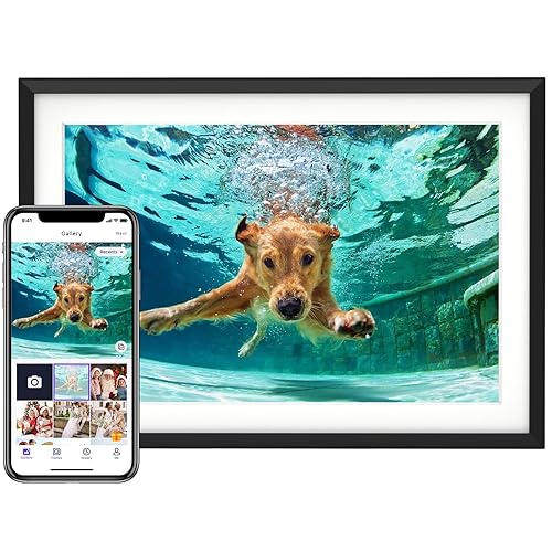 Euphro 10.1 Inch Digital Photo Frame, WiFi Picture Frame with 1280x800 IPS Touchscreen, 32GB Storage, USB-C Powered, Uhale App for Instant Private Sharing
