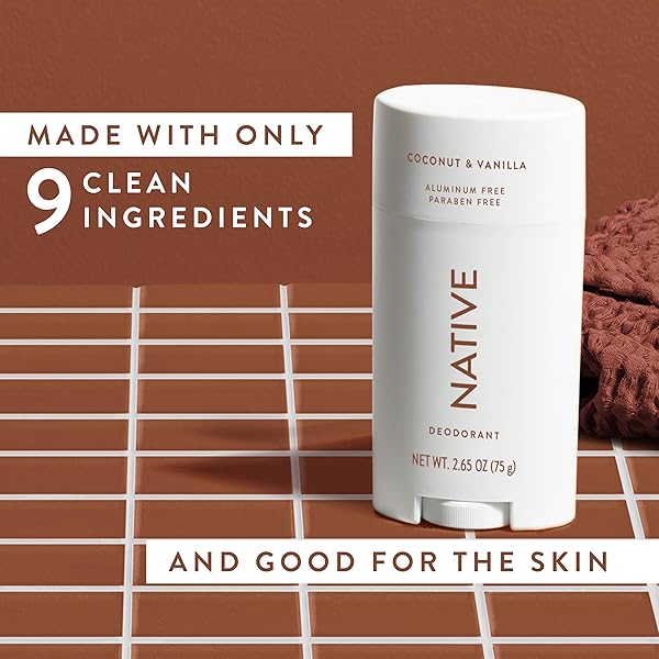 NATIVE DEODORANT CONTAINS NATURALLY DERIVED INGREDIENTS, 72 HOUR ODOR CONTROL | DEODORANT FOR WOMEN AND MEN, ALUMINUM FREE WITH BAKING SODA, COCONUT OIL AND SHEA BUTTER | COCONUT & VANILLA