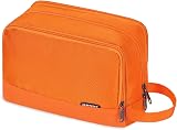 WANDF Toiletry Bag Water Resistant Nylon Travel Dopp Kit A-Pure Orange