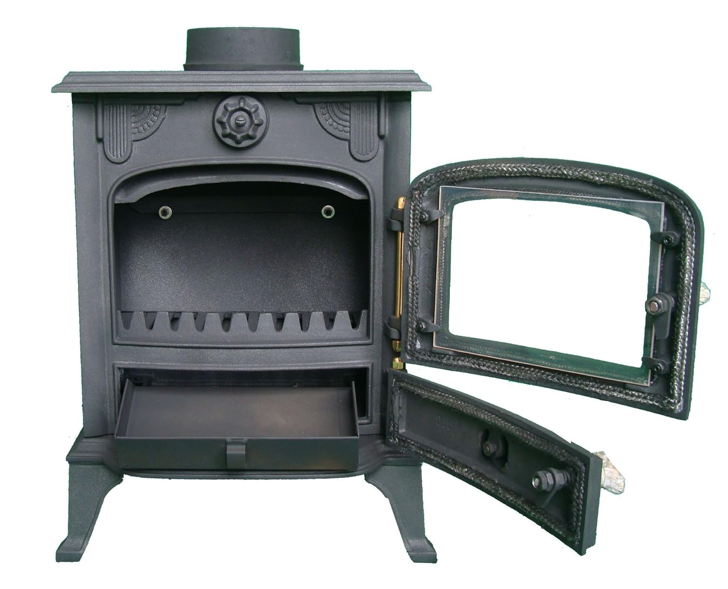 Free Heat Proof Oven Mit Foxhunter Hexton 6kw Cast Iron Log Burner