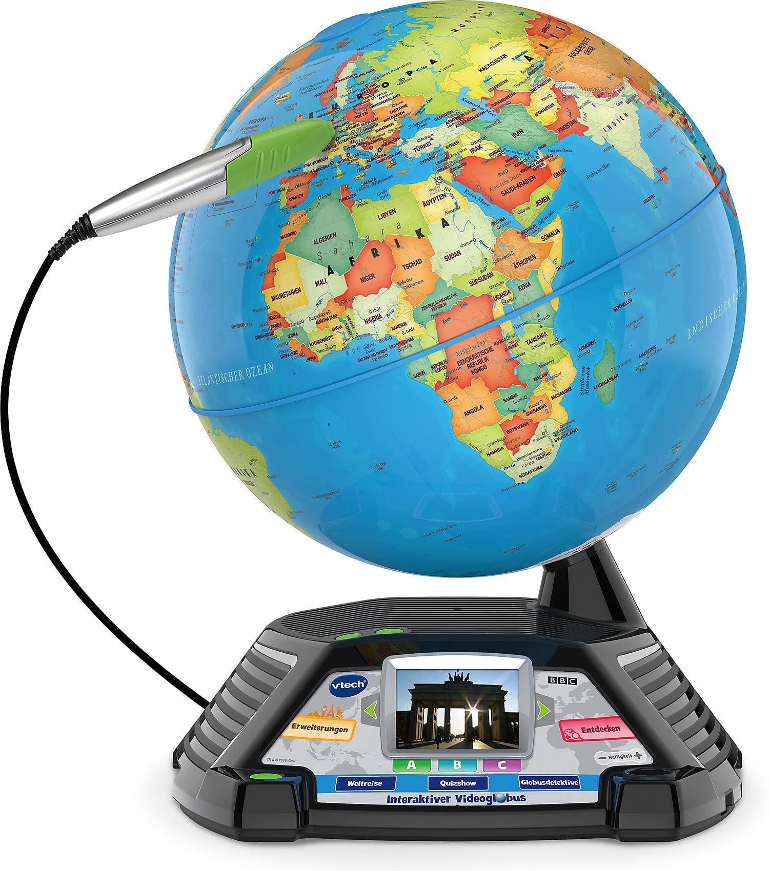 Vtech 80-605404 Interactive Video Globe, Learning Globe, Normal Packaging, Multi-Colour