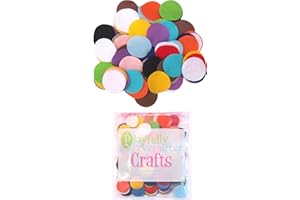 Playfully Ever After Mixed Color Assortment of Craft Felt Circles (1 Inch - 500pc)