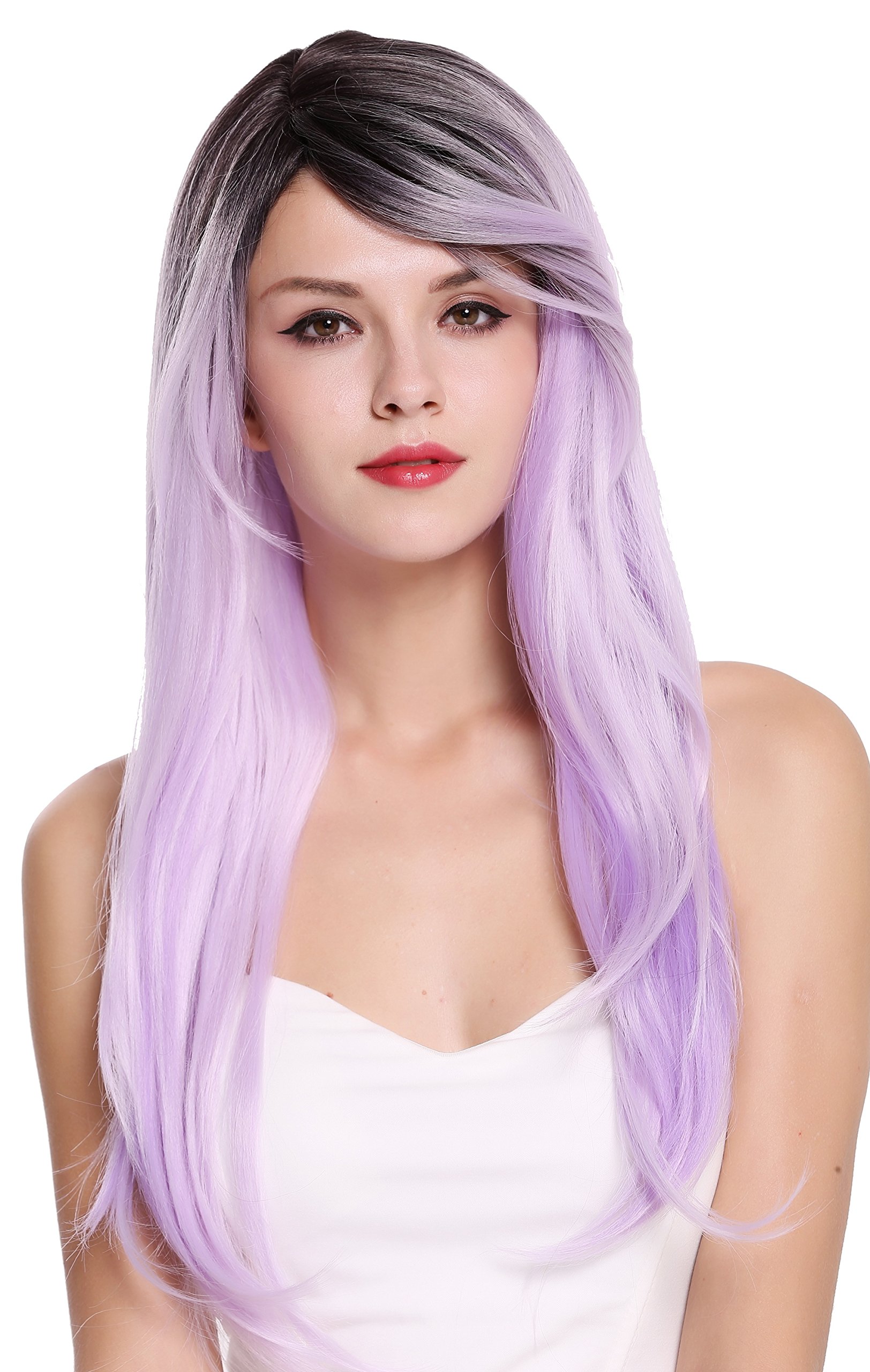 WIG ME UP - RGF-6470C-DXR2/PKW Lady Quality Wig long straight parted ombre Mix dark brown & light purple