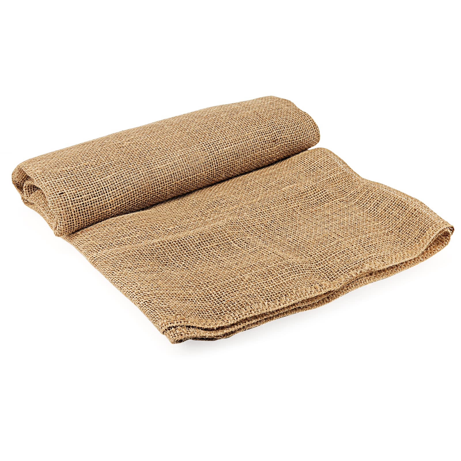 JOIKIT 100cm x 7m Burlap Fabric Roll, Natural Hessian Fabric, Jute Burlap Fabric Table Runner for Arts, Crafts