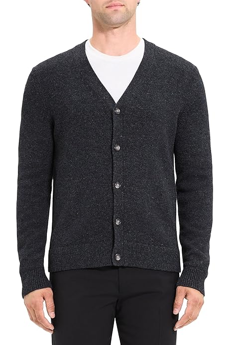 【Theory】CAMERON CREW N NOVO MERINO LT Theory Men's Cameron Fz.novo Meri Cardigan, Cool Heather