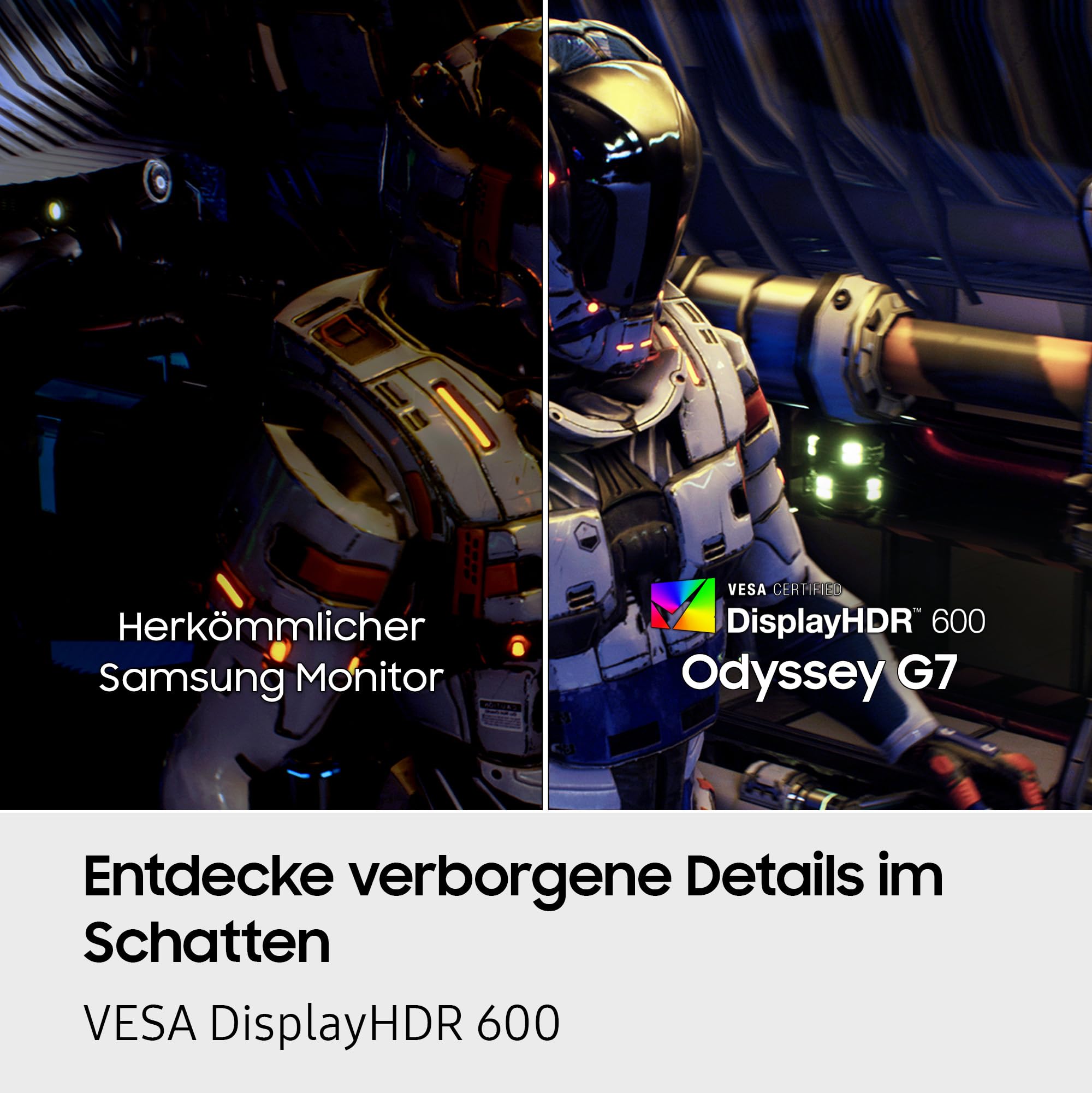 Samsung 37 Zoll Odyssey G75F 4K UHD Curved Gaming Monitor, 3840 x 2160, 165 Hz, 1 ms (G/G), 1000R, VESA DisplayHDR 600 HDR10+, AMD FreeSync Premium Pro, Auto Source Switch+, Core Sync, LS37FG756EUXEN 7