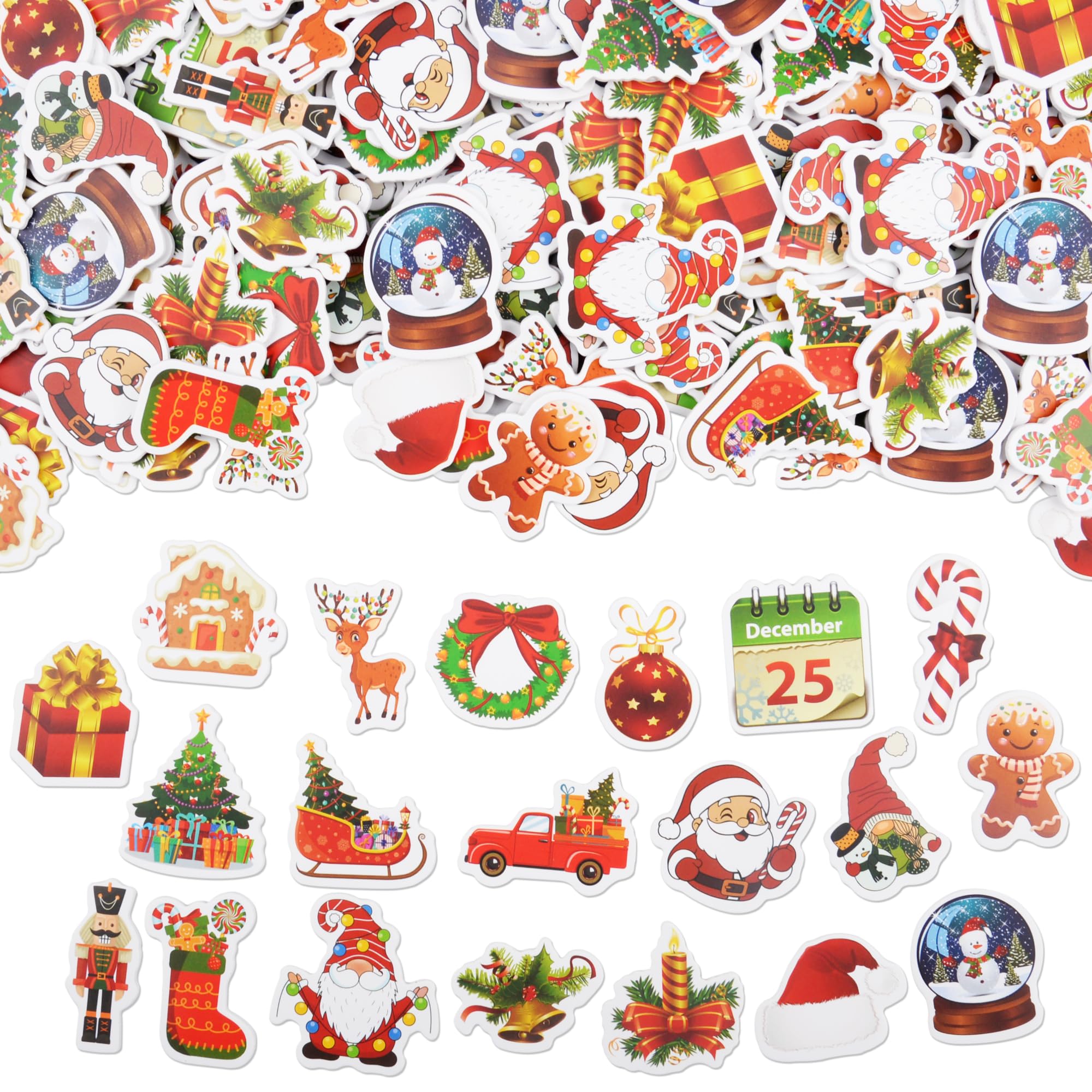 Photo 1 of Qumenan 360Pcs Christmas Foam Sticker Self-Adhesive Bulk Assorted Christmas Stickers Santa Reindeer Snowman Stickers for Arts Crafts Laptops Party Favors Decoration Home DIY Supplies