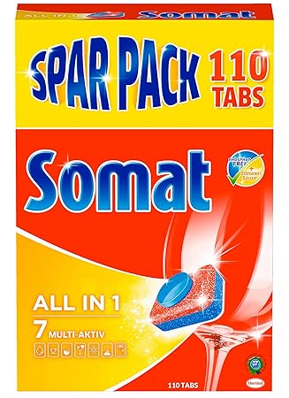 Somat 7 All in 1 Sparpack, Spülmaschinentabs, mit extra Maschinenpflege, 110 Stück, 1980 g