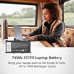 COWOOGMZ 74WH 357F9 Laptop Battery Replacement for