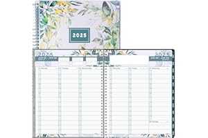 2025 Appointment Book & Planner Ensight 8.5 x 11 inches Large Tabbed Daily Hourly Weekly Planner Calendar & Schedule Book 15-Minute time Slots Business & Personal Planner Jan 2025 Dec 2025 Floral