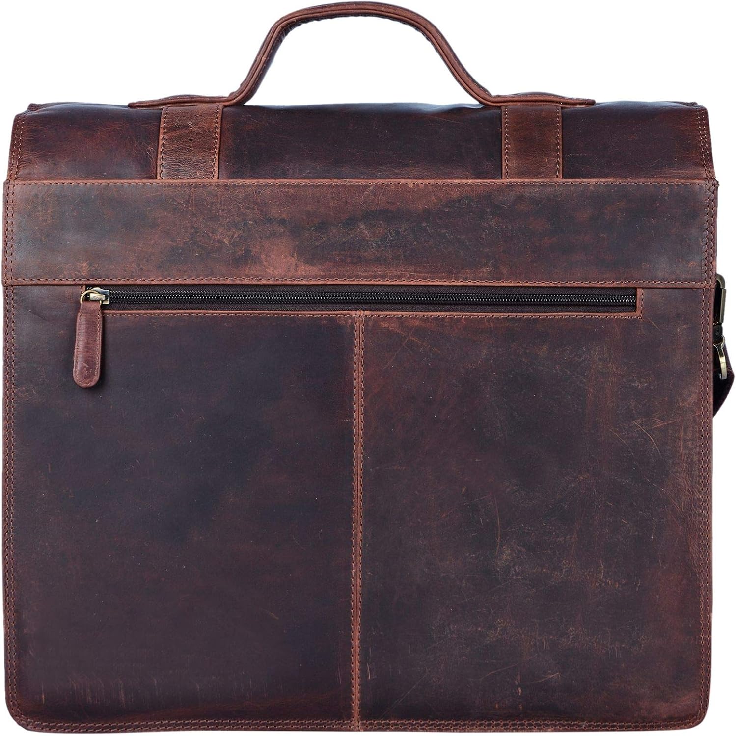 STILORD "Marius" Teacher Bag XL School Bag Leather Satchel Men Women Business Shoulder Bag Witch 14 inch Laptop Compartment Genuine Leather Colour:Kara - Image 5