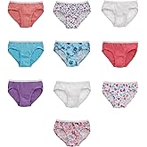 Hanes girls And Toddler Underwear, Cotton Knit Tagless Brief, Hipster, and Bikini Panties, Multipack (Colors May Vary)