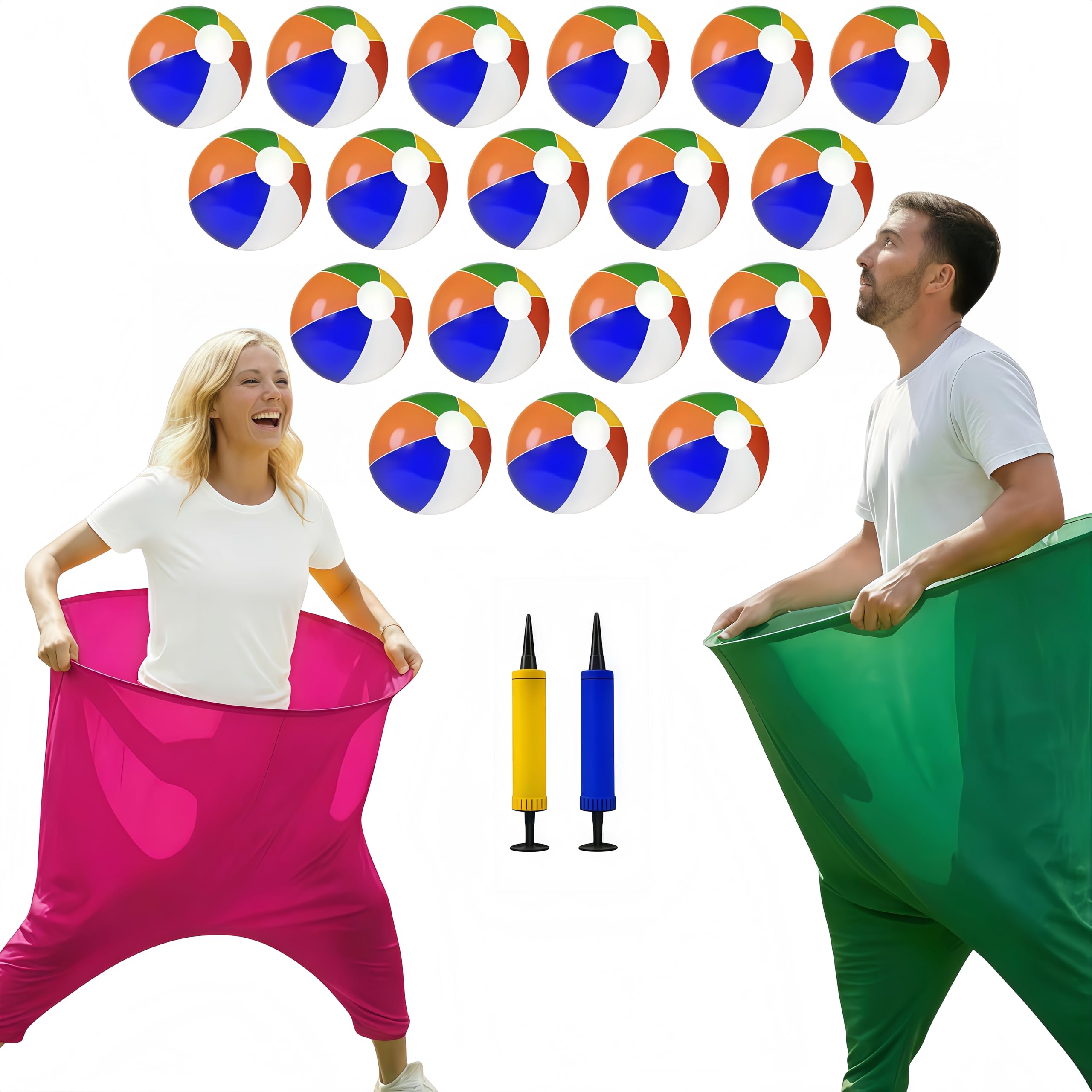 Photo 1 of 22 PCS Granny Pants Yard Game - Hilarious Toss Game for Adults - Includes 2 Giant Panties, 18 Bouncy Balls & 2 Pumps - Perfect for Team Building, Carnival Party, Family Backyard Fun