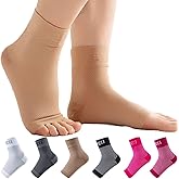 Ankle Compression Sleeve, 20-30mmHg Plantar Fasciitis Socks, Ankle Compression Socks for Women and Men(1Pair), Ankle Sleeve Compression Support, Compression Ankle Sleeve, Heel Pain Achilles Tendonitis Relief