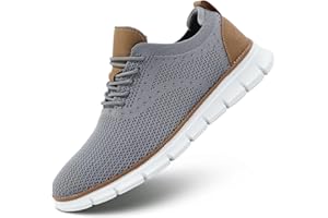 VJAMAM Mens Oxfords Lace-Up Lightweight Casual Walking Shoes Dress Shoes Fashion Sneakers Walking Shoes