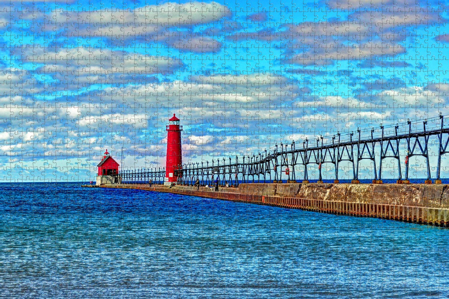 Lighthouse Crisp Point Michigan USA Jigsaw Puzzle