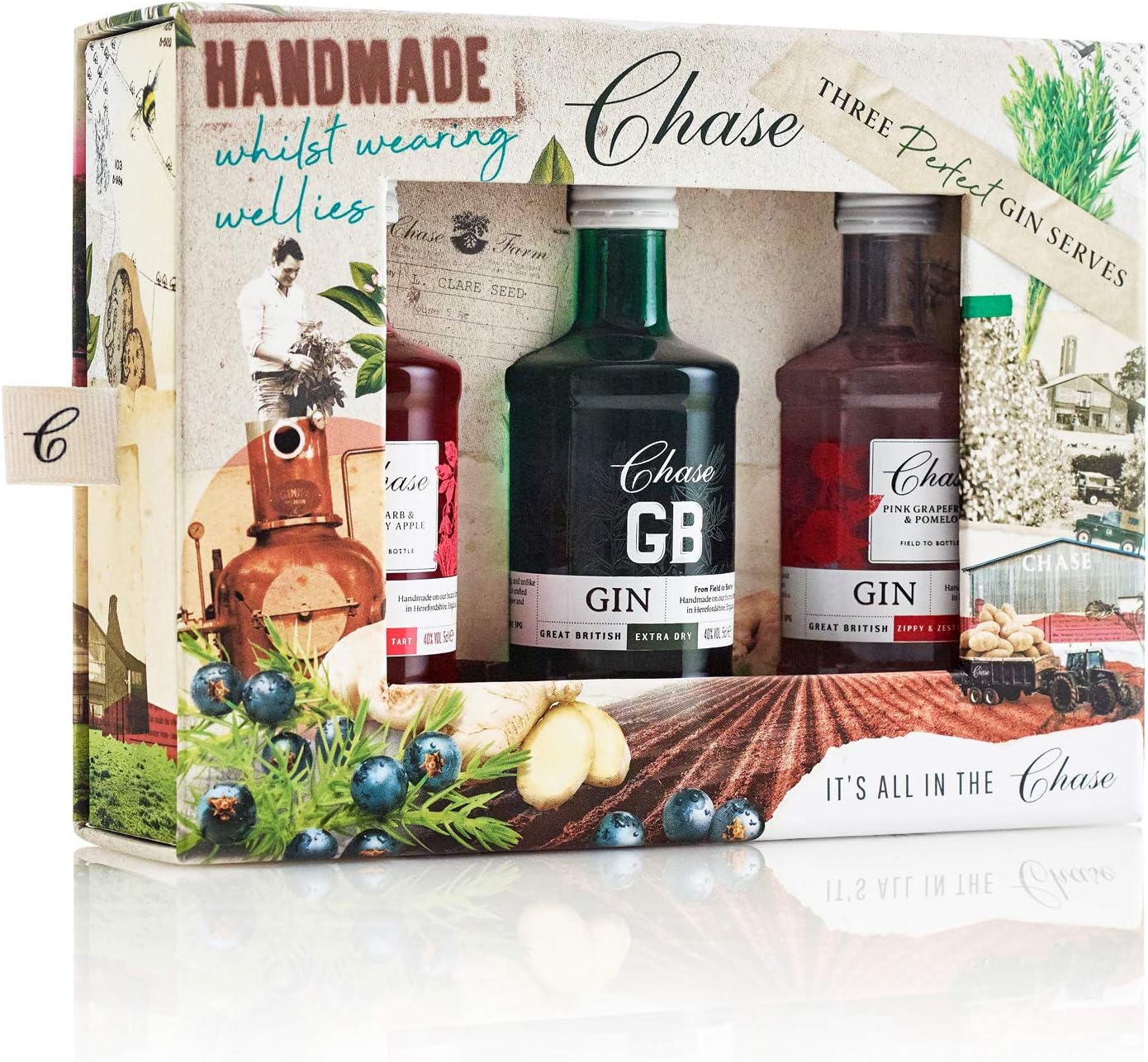 Chase Three Perfect Gin Serves, Minatures Gift Set, 50 ml Amazon.co.uk
