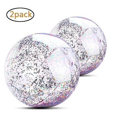 JCBABA Glitter Confetti Beach Ball Summer Holidays Morocco