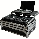 Flight Case Fits Reloop Terminal Mix 8 Glide Laptop Stand Harmony Cases | Rugged touring transport for DJ controller rigs, sliding computer shelf, snug custom interior, road-ready gig protection