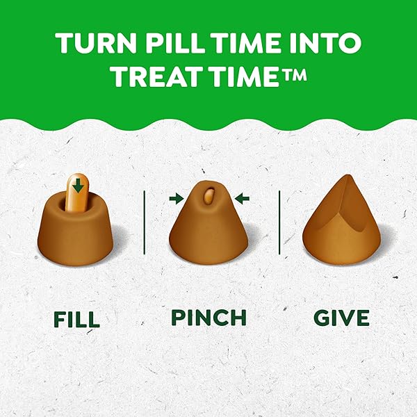 GREENIES PILL POCKETS FOR DOGS LARGE SIZE, DOG TREAT POUCH FOR CAPSULE MEDICATION, PEANUT BUTTER FLAVOR, 15.8 OZ. POUCH