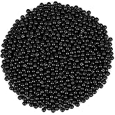 DECYOOL Black Beads, 1200Pcs 6mm Black Spacer Beads Round Smooth Loose Ball Beads for Bracelet Craft