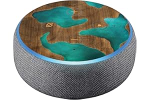 Head Case Designs Officially Licensed Alyn Spiller Aqua Art Mix Matte Vinyl Sticker Skin Decal Cover Compatible with Amazon Echo Dot (3rd Gen) - Skin only Echo Dot (3rd Gen) is NOT Included