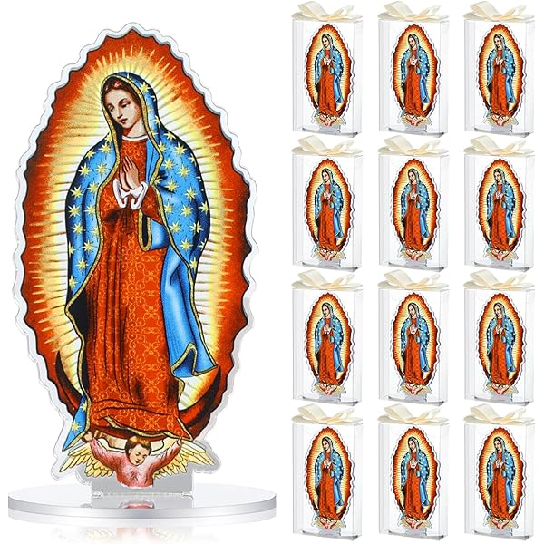 Amazon.com: 12 Glitter Lady Guadalupe Virgin Mary Wood Stand Laser