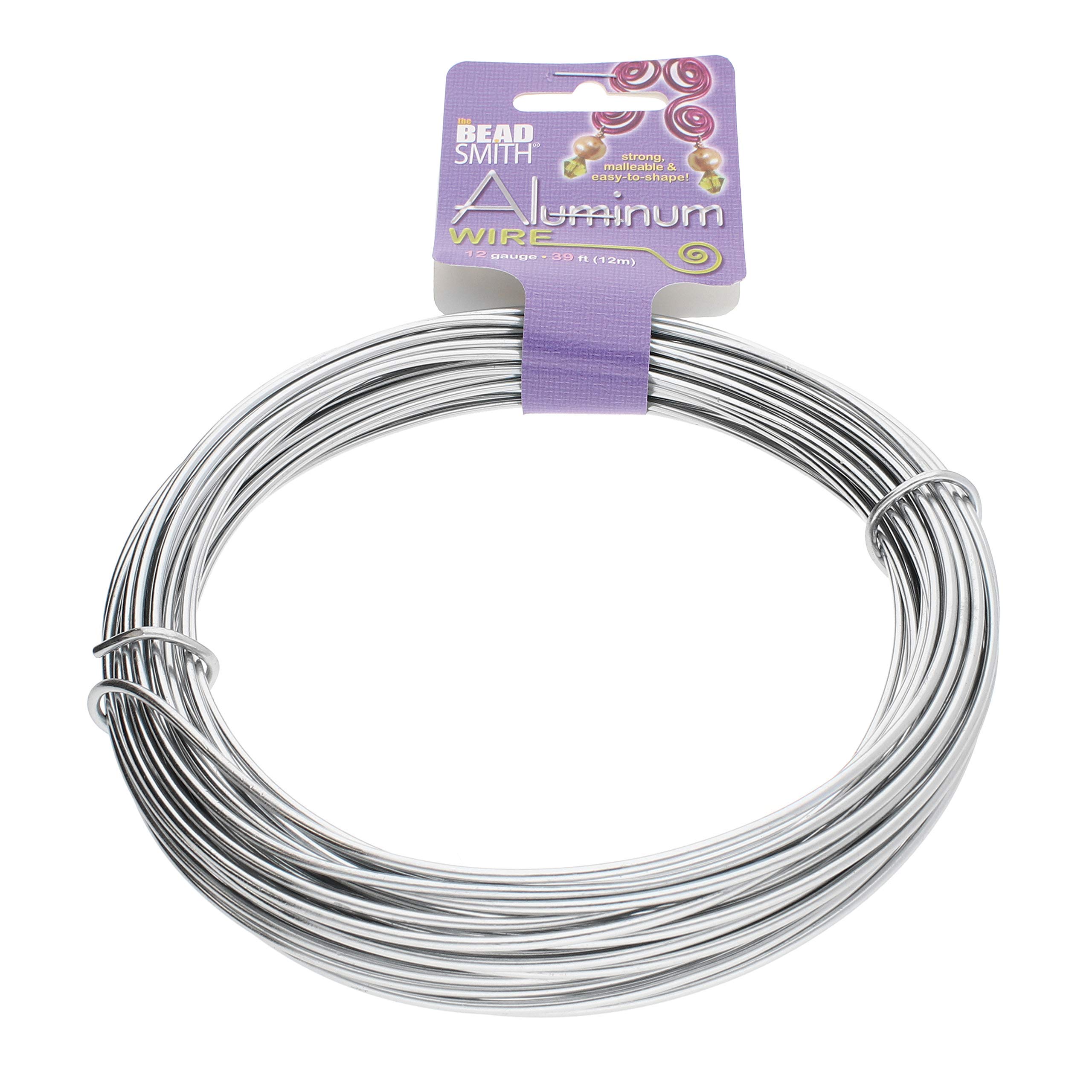 Beadsmith Aluminum Wire 12 Gauge 39' Coil-Silver — image 1