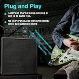 LEKATO WS80 Wireless Guitar System 2.4GHz Transmitter Receiver 8h Rechargeable view 3